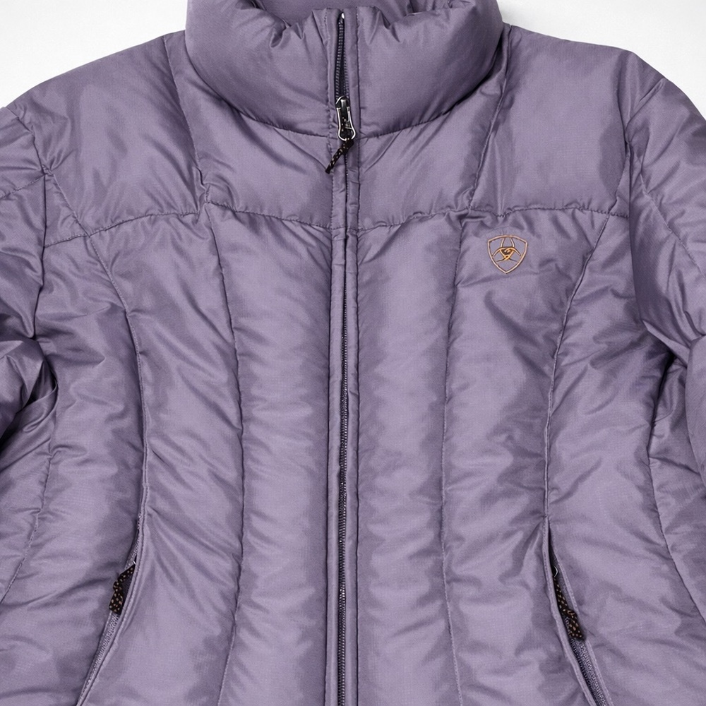 Ariat Black Tag Goose Down Puffer Coat Women’s Size Large - Picture 2 of 7